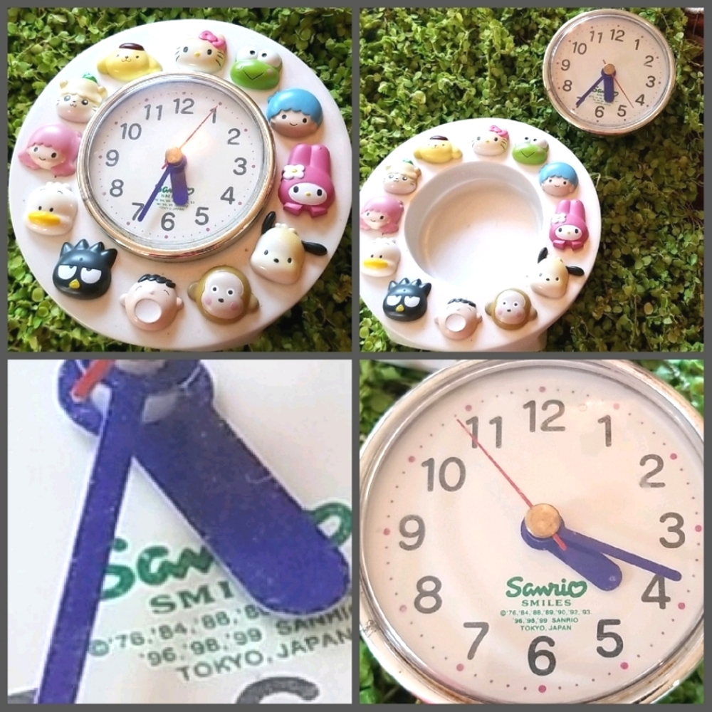 90's SANRIO Rare SMILES Cutest ICONIC HELLO KITTY Collectible ALL Friends CLOCK - Picture 2 of 16